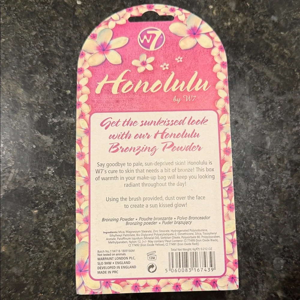 W7 Honolulu Bronzing Powder - Pink